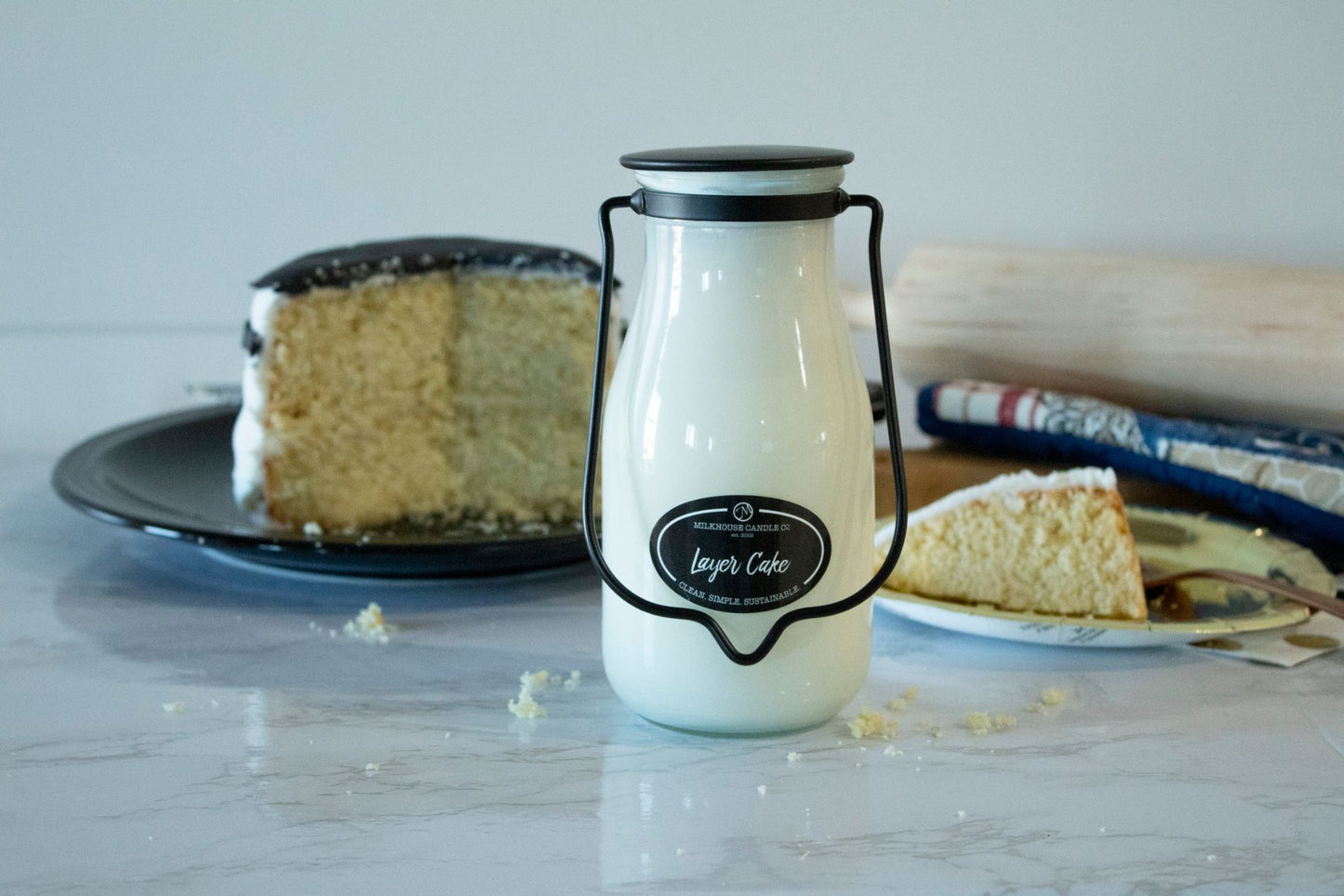 Layer Cake Large 14 Ounce Milk Bottle Candle