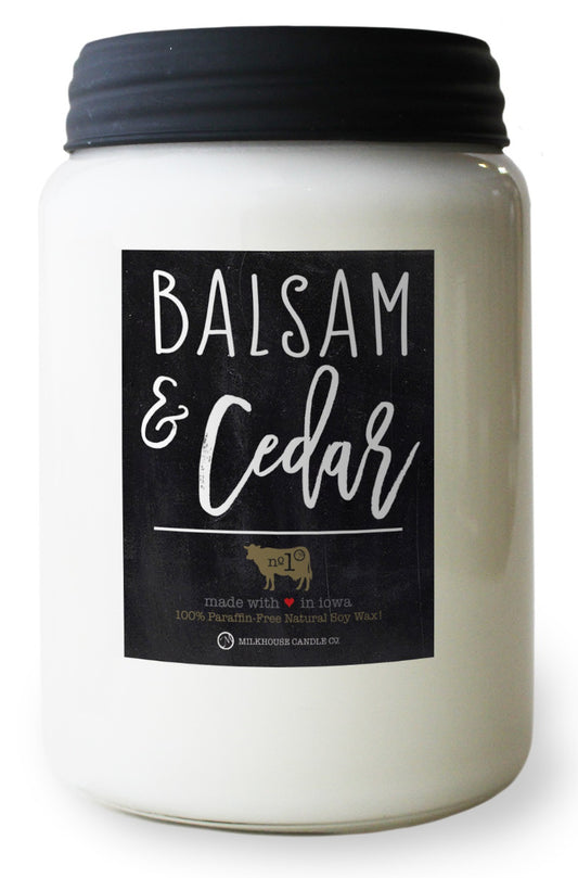 Balsam & Cedar 26 Ounce Farmhouse Apothecary Jar Candle