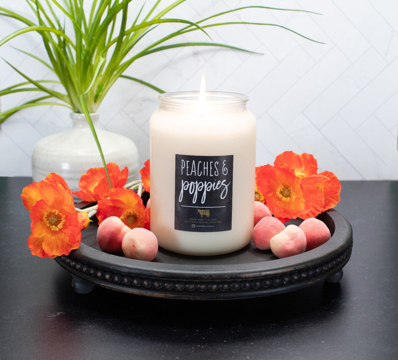 Peaches & Poppies Soy Candle