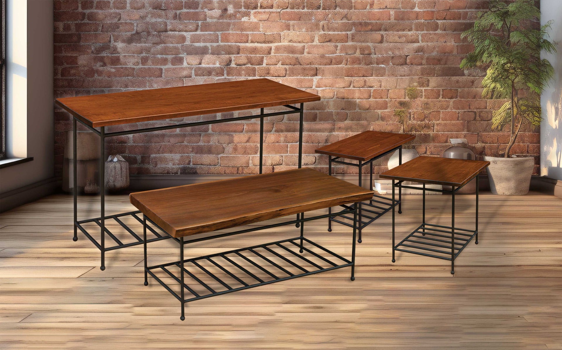 Bradford Metal & Wood End Table