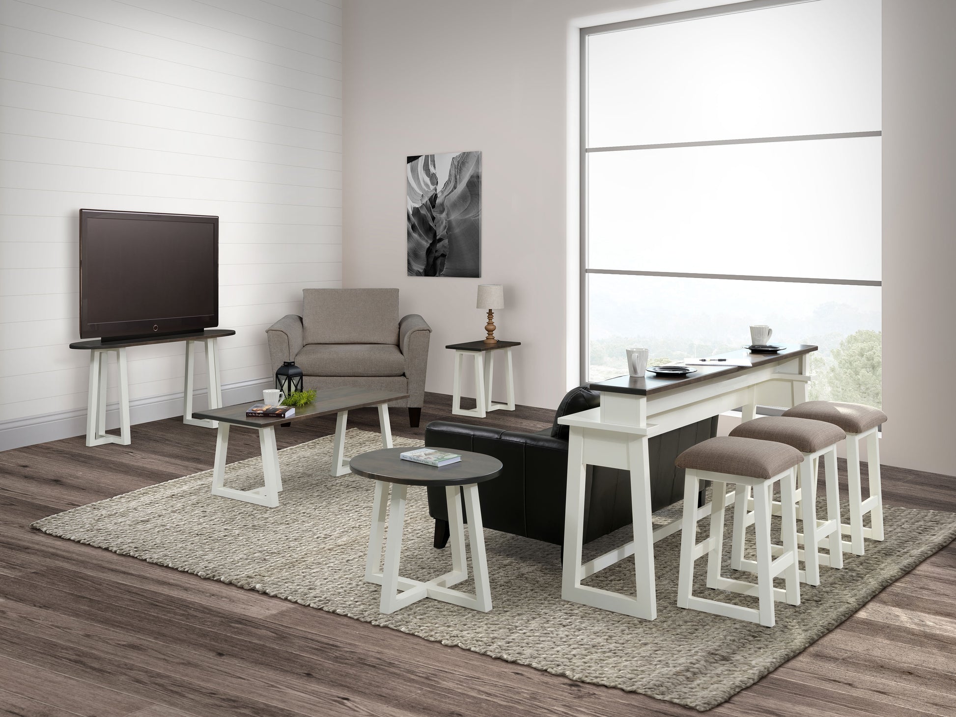 Tribeca Contemporary Oval End Table