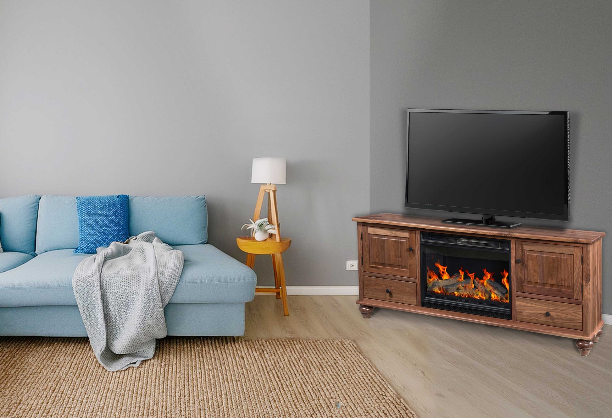 Greenville Fireplace Media Cabinet