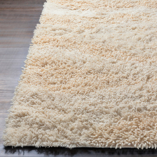 Berkley Cream Wool Shag Rug
