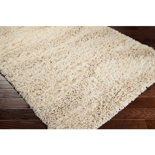 Berkley Cream Wool Shag Rug