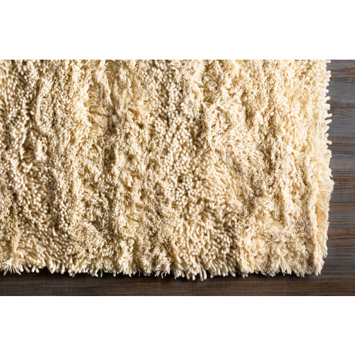 Berkley Cream Wool Shag Rug