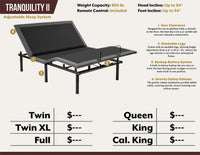 Tranquility II Adjustable Base