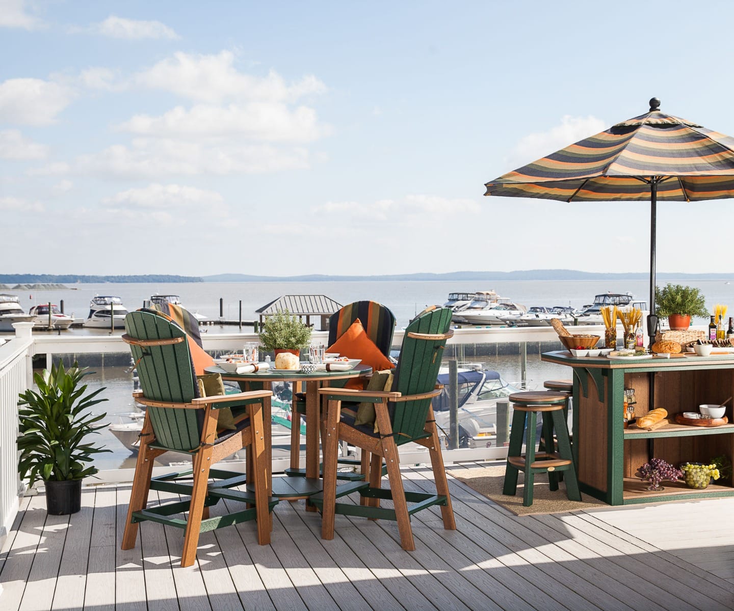 Great Bay Round Poly Counter Table