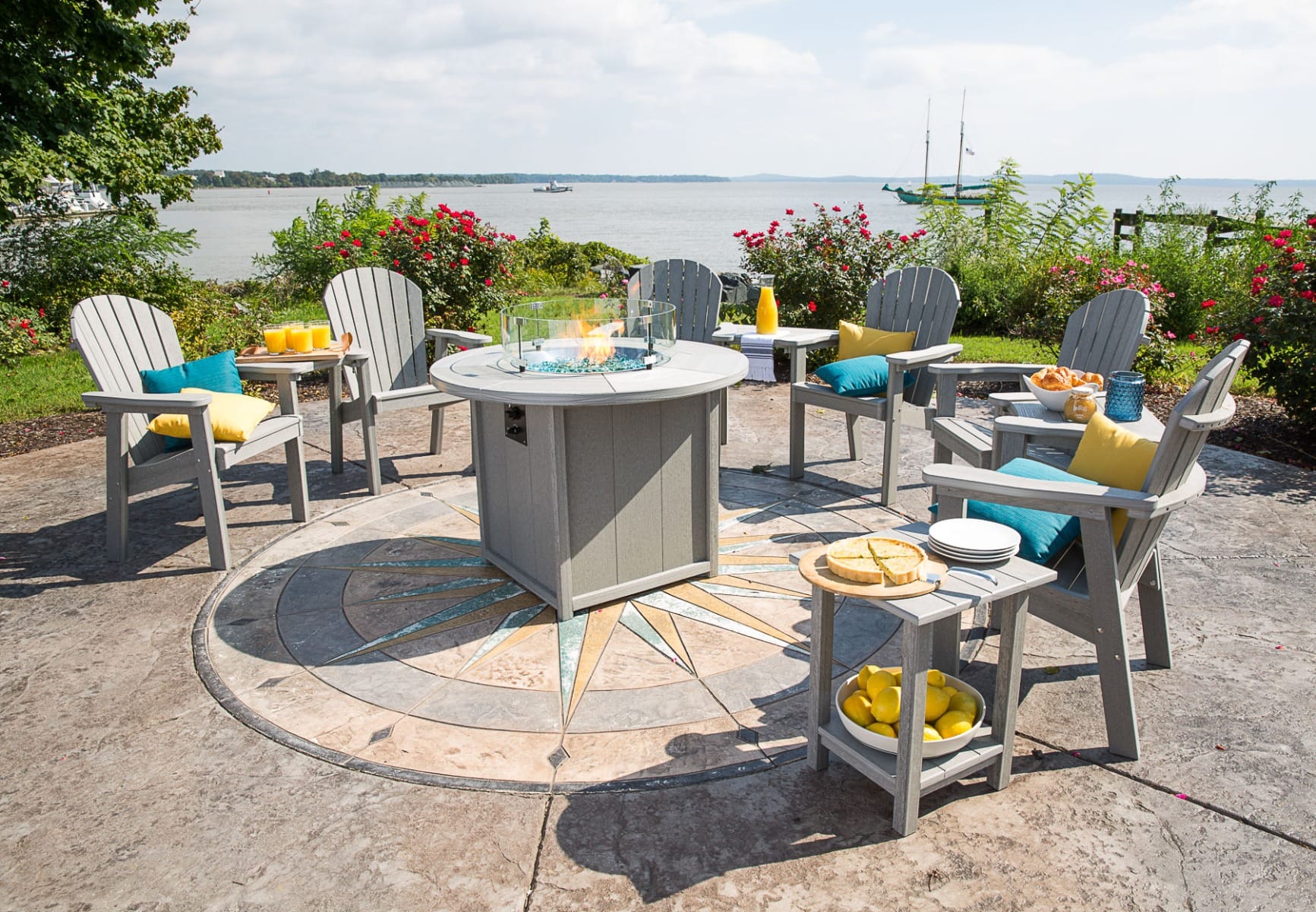 Summerside Round Fire Dining Table