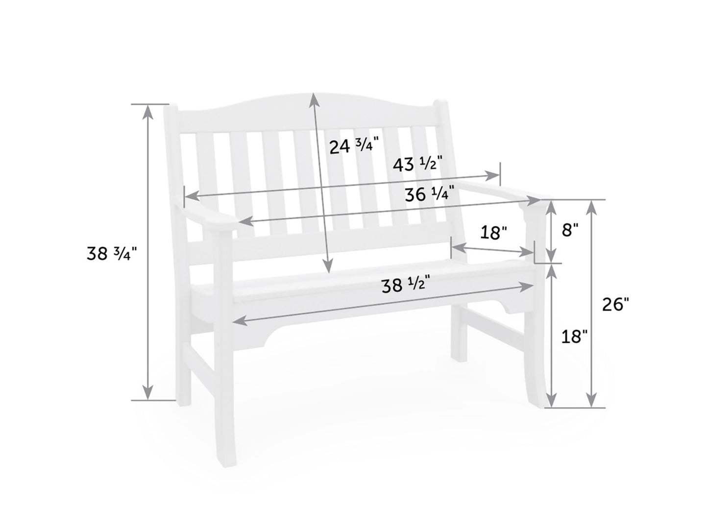 Avonlea Garden Poly Bench