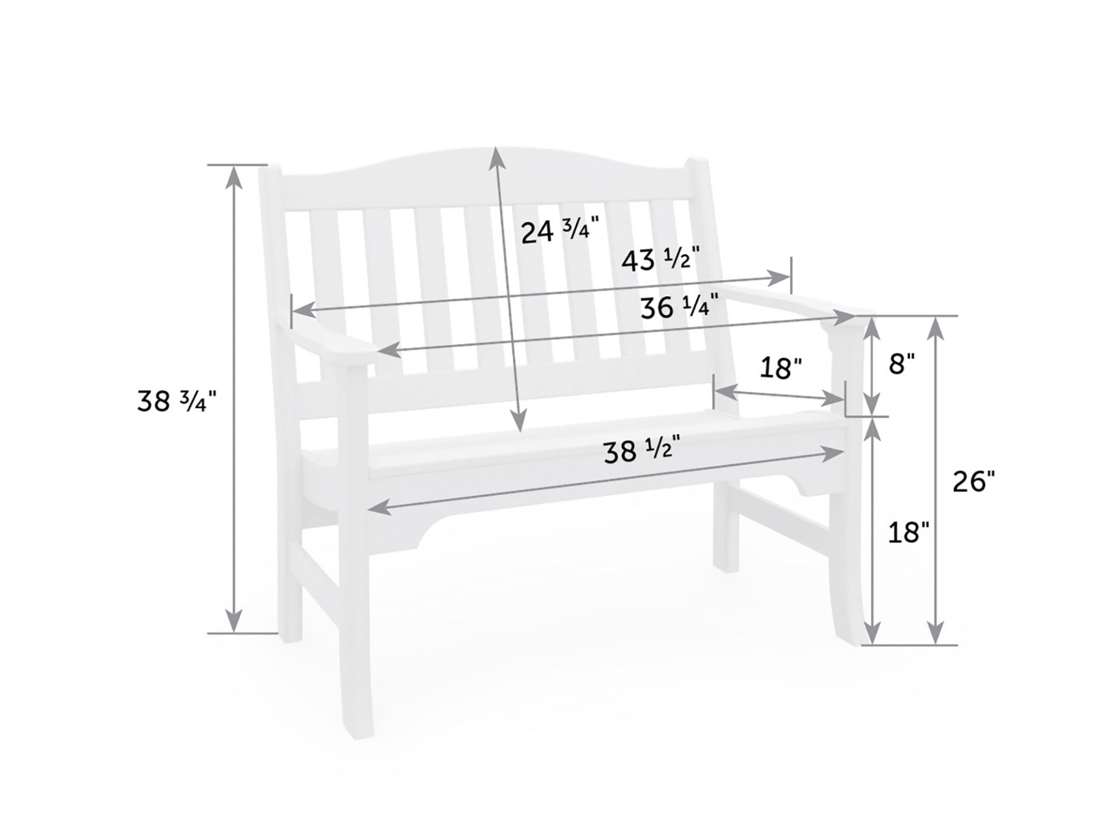 Avonlea Garden Poly Bench
