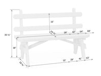 Garden Poly Bench With Back
