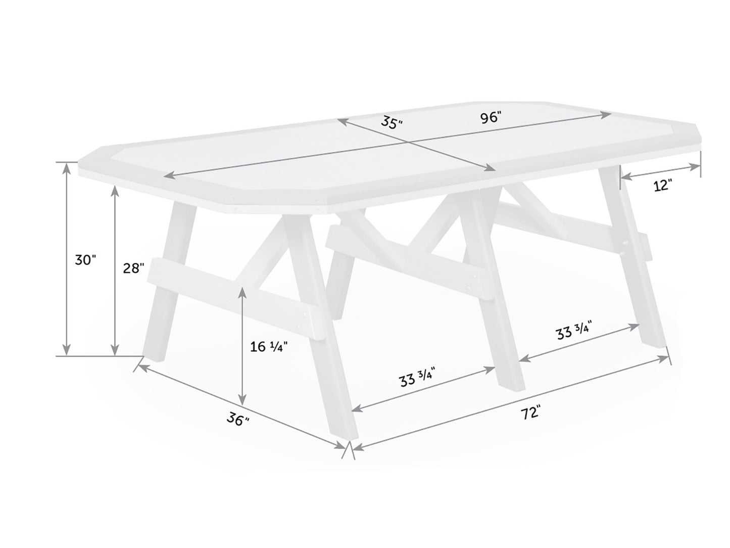 Garden Poly Table With Border