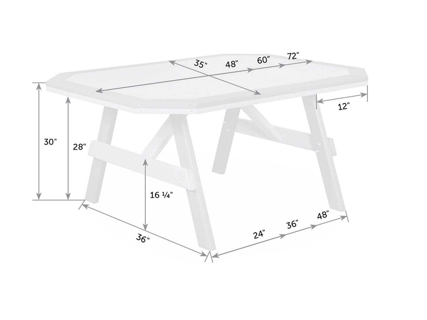 Garden Poly Table With Border