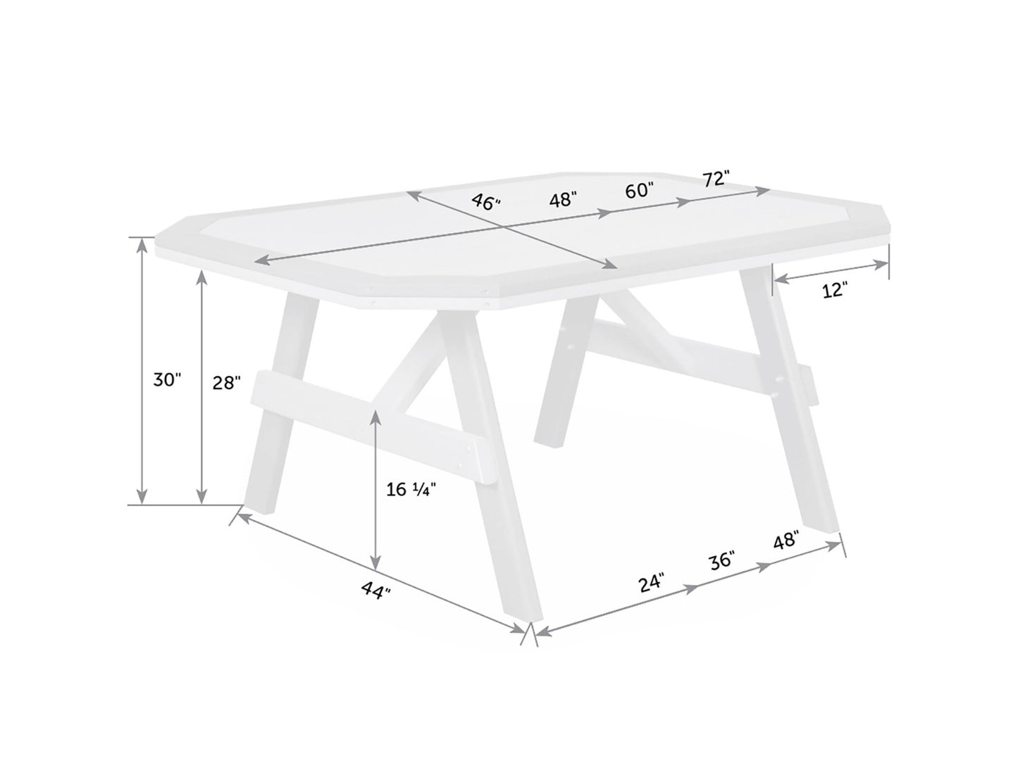 Garden Poly Table With Border