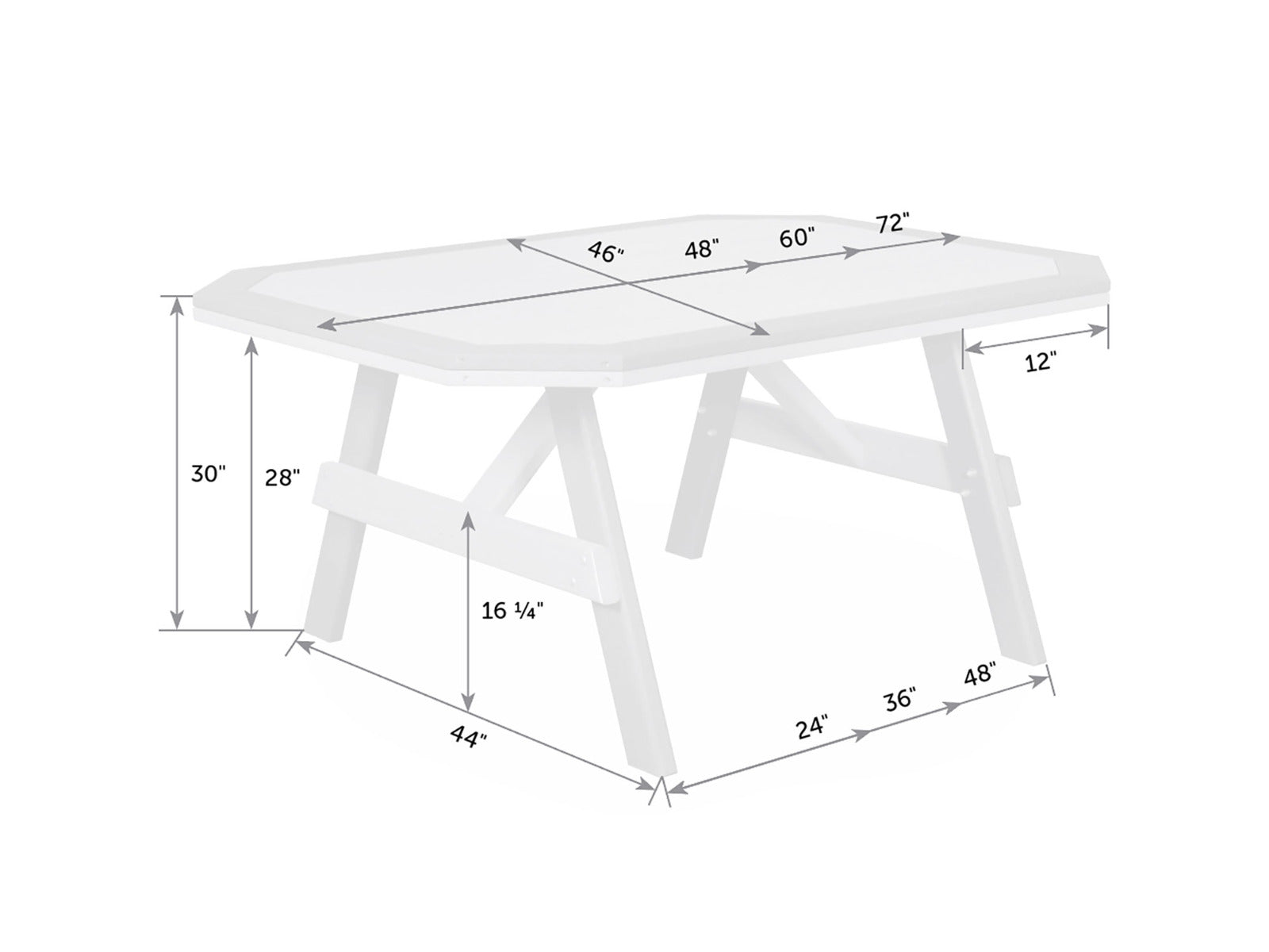 Garden Poly Table With Border
