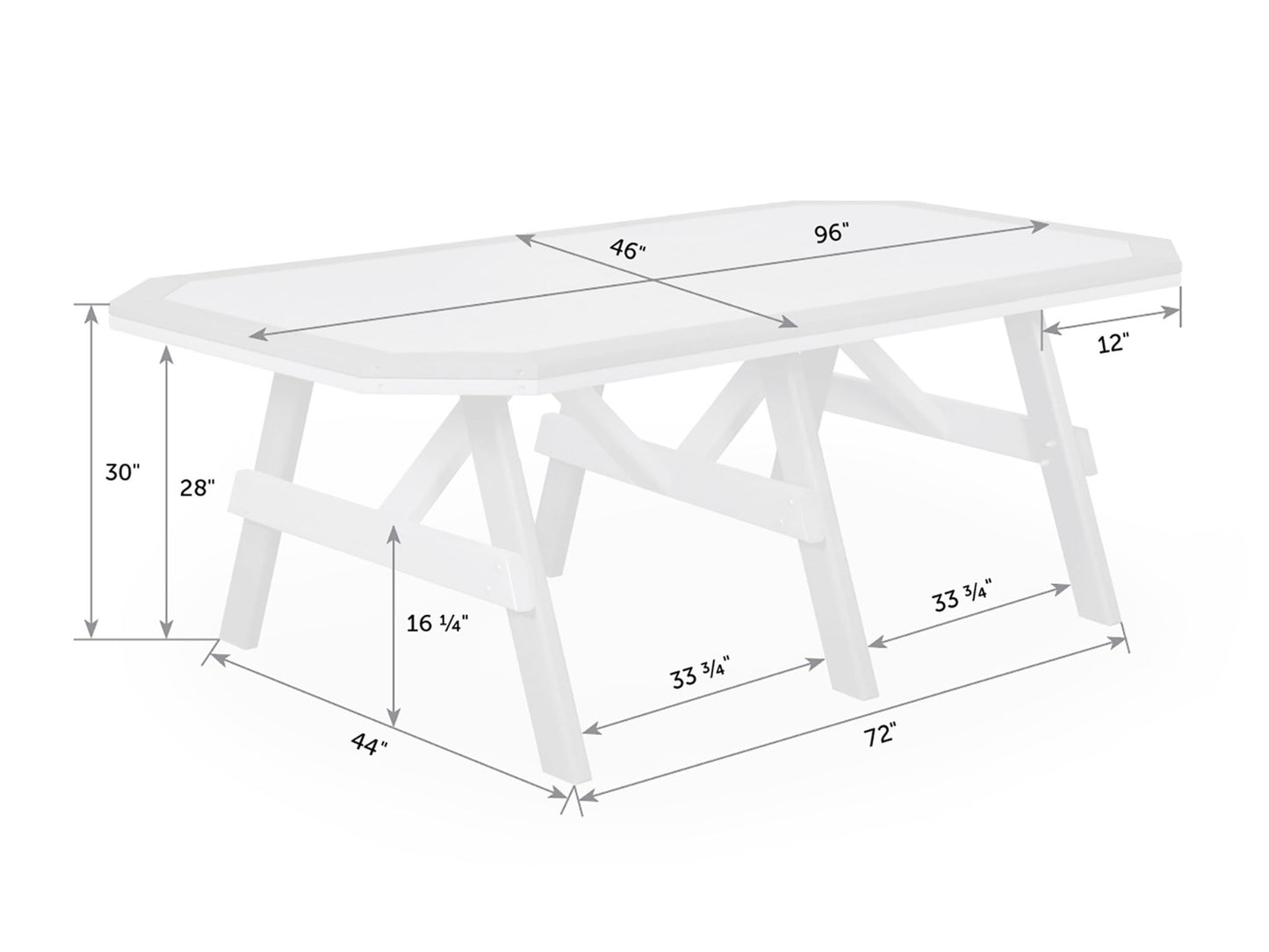 Garden Poly Table With Border
