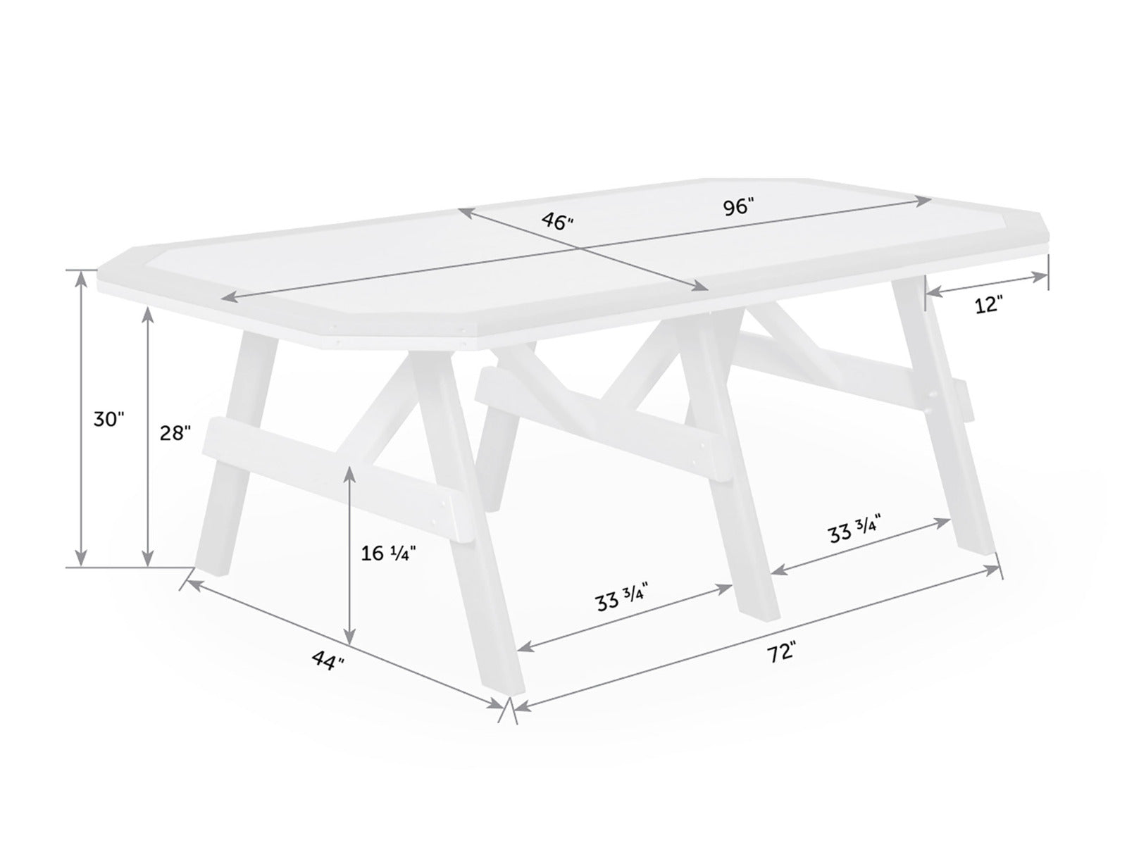 Garden Poly Table With Border