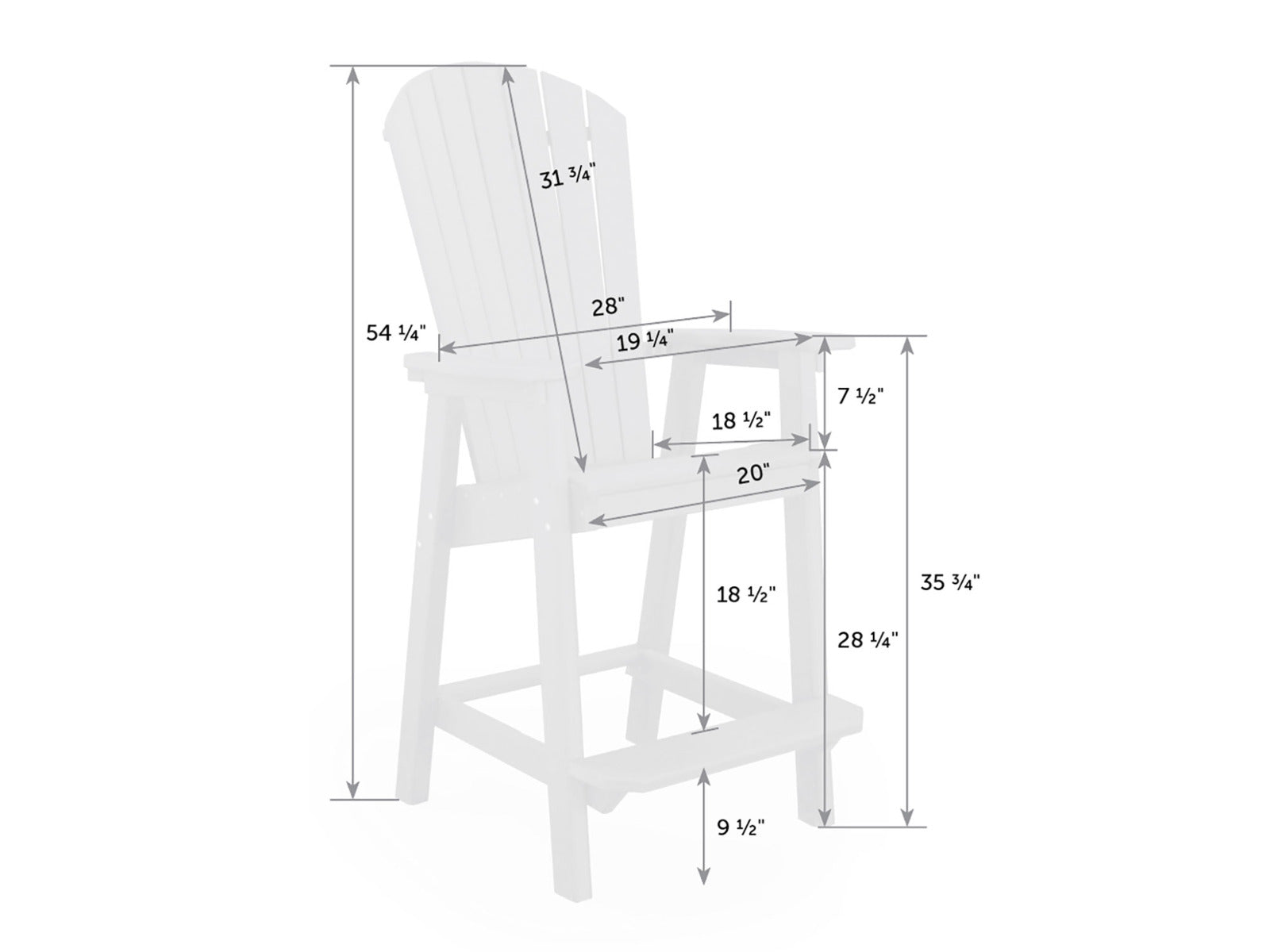 Great Bay Poly Bar Chair