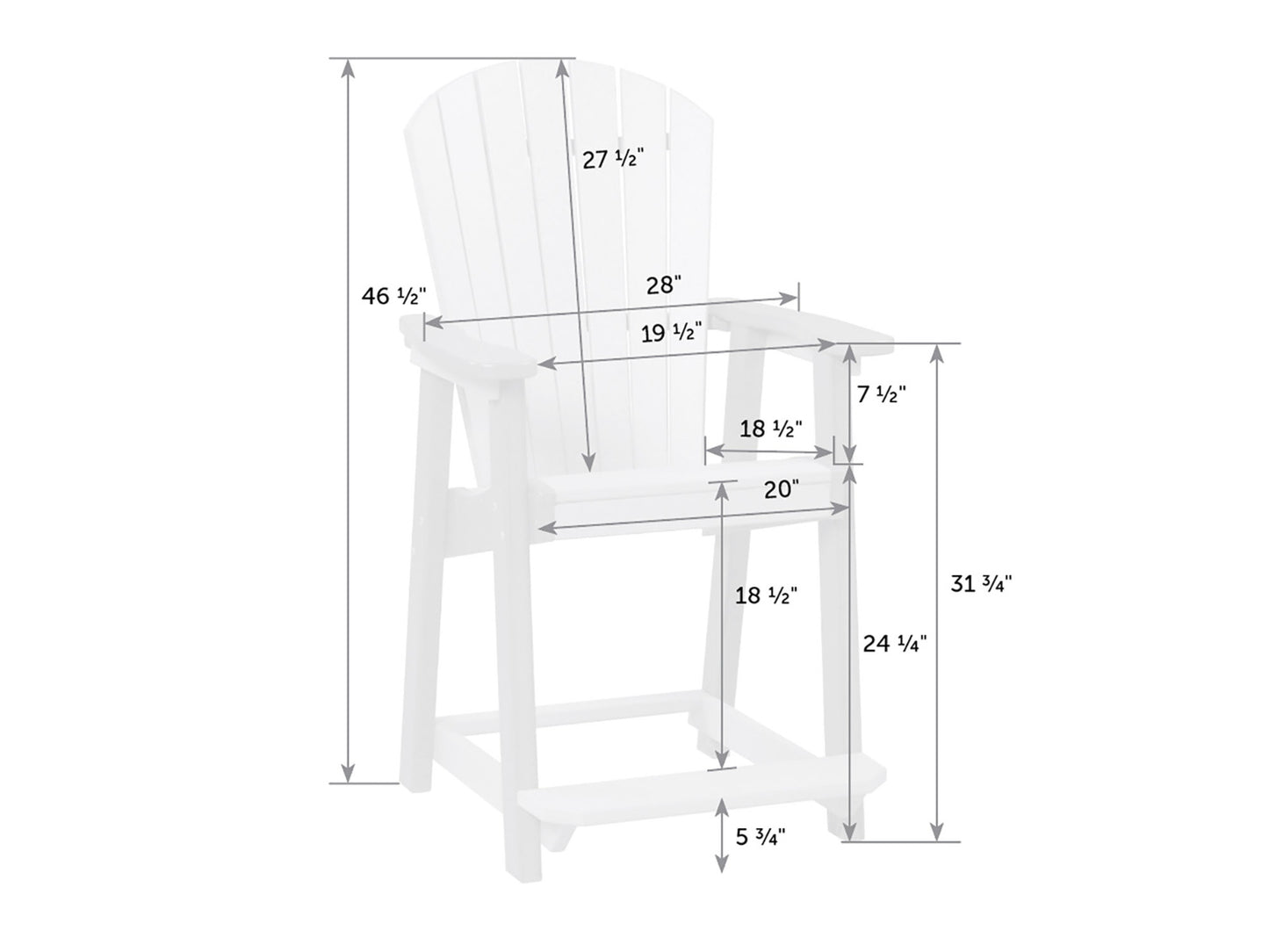 Great Bay Poly Counter Chair