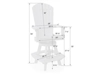 Great Bay Poly Swivel Bar Chair