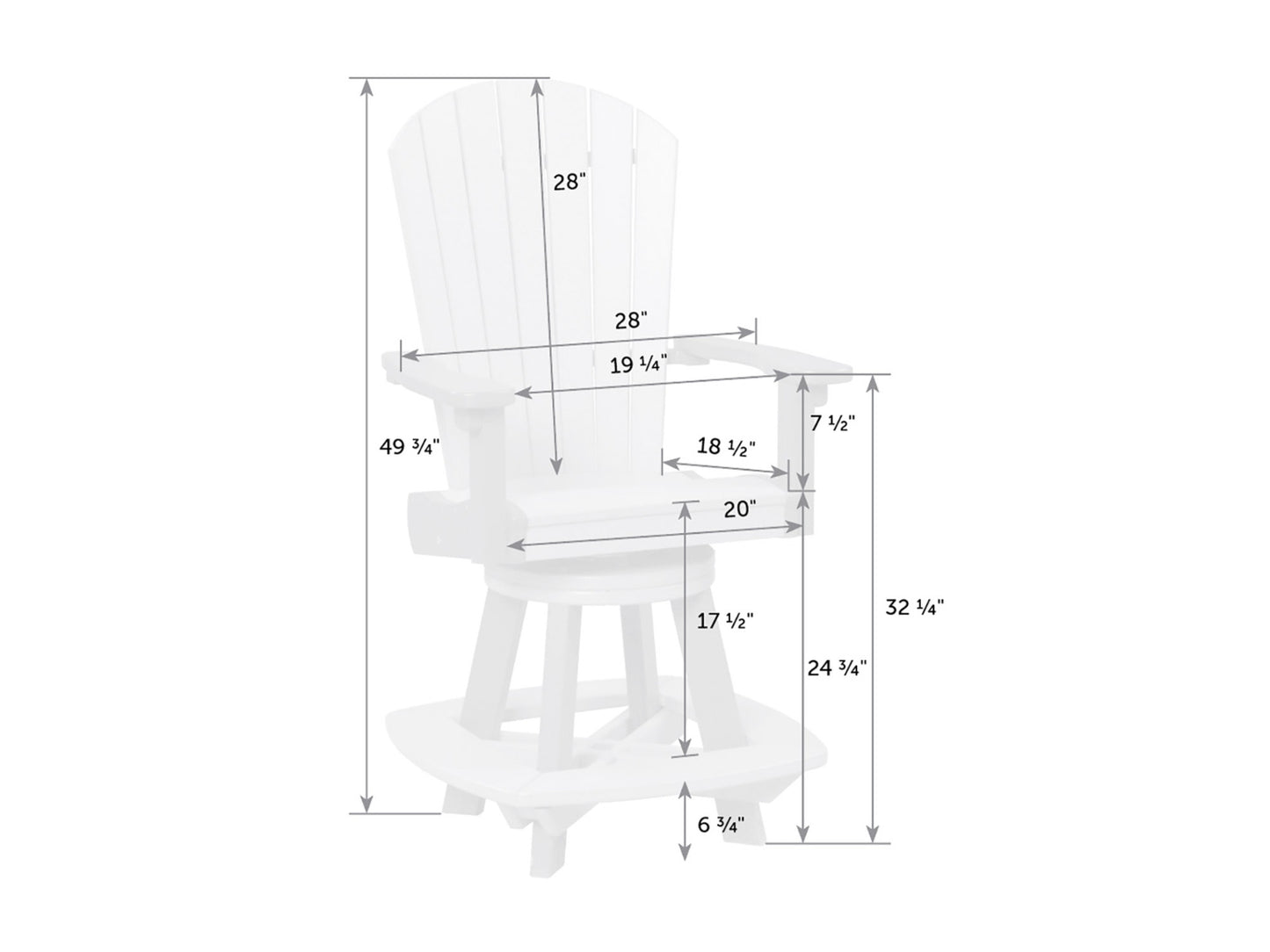 Great Bay Poly Swivel Counter Chair