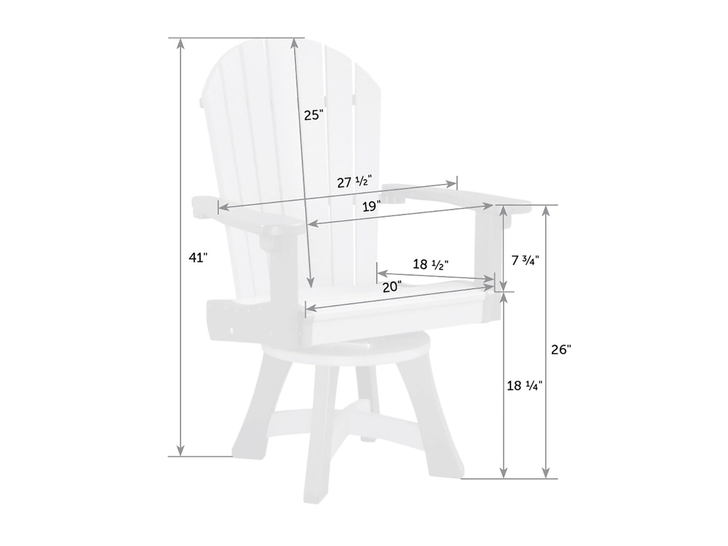 Great Bay Poly Swivel Dining Chair