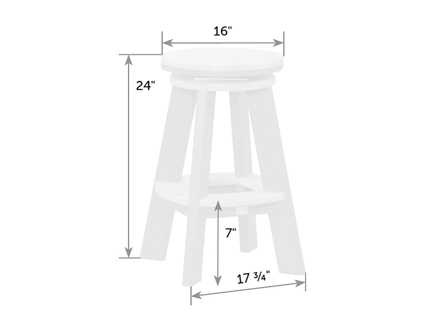 Great Bay Poly Swivel Counter Stool
