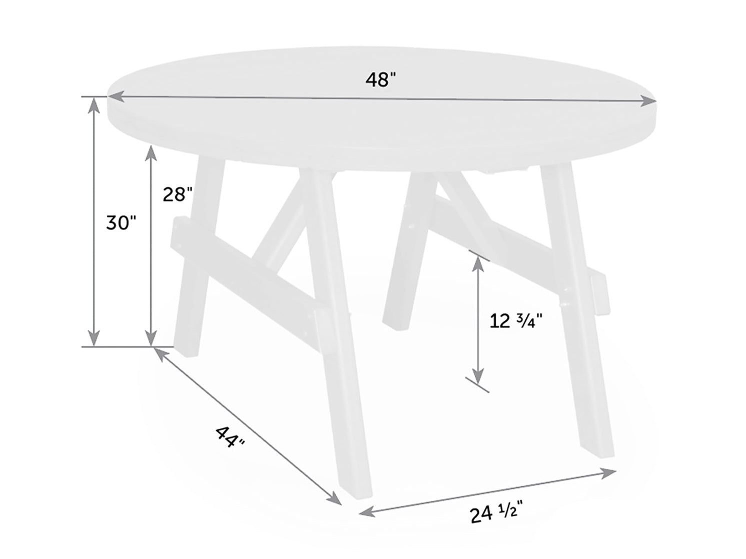 Garden Round Poly Table