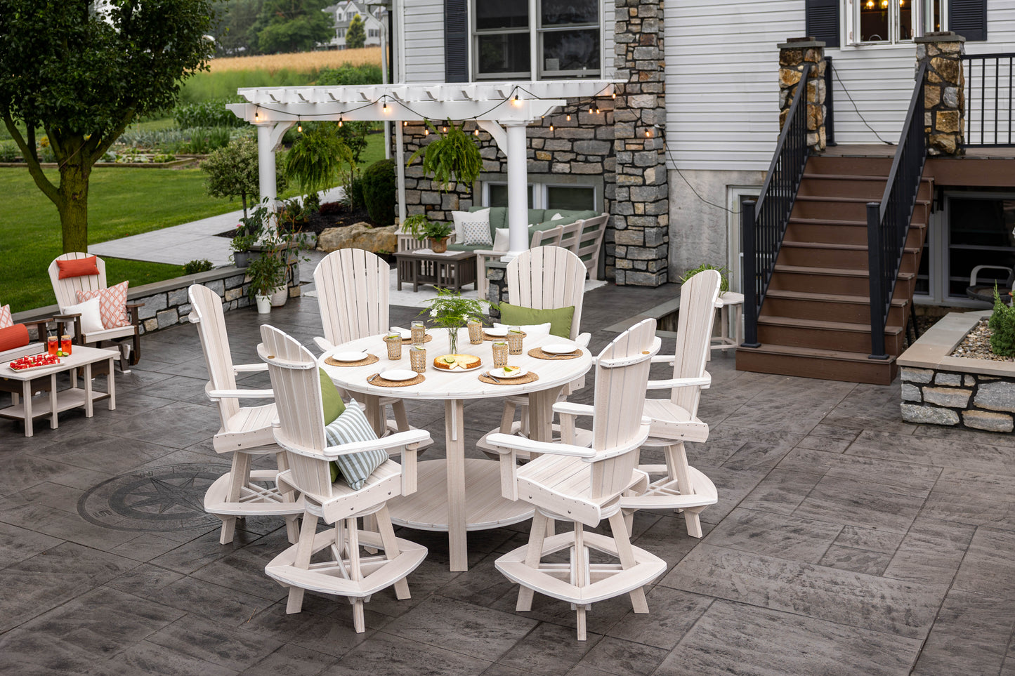 Great Bay Round Poly Bar Table