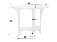 Great Bay Half-Round Poly Counter Table