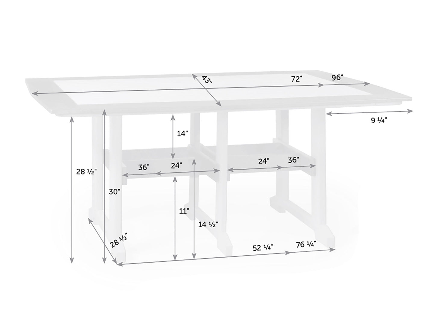 Great Bay Poly Dining Table