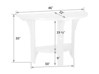 Great Bay Half-Round Poly Dining Table
