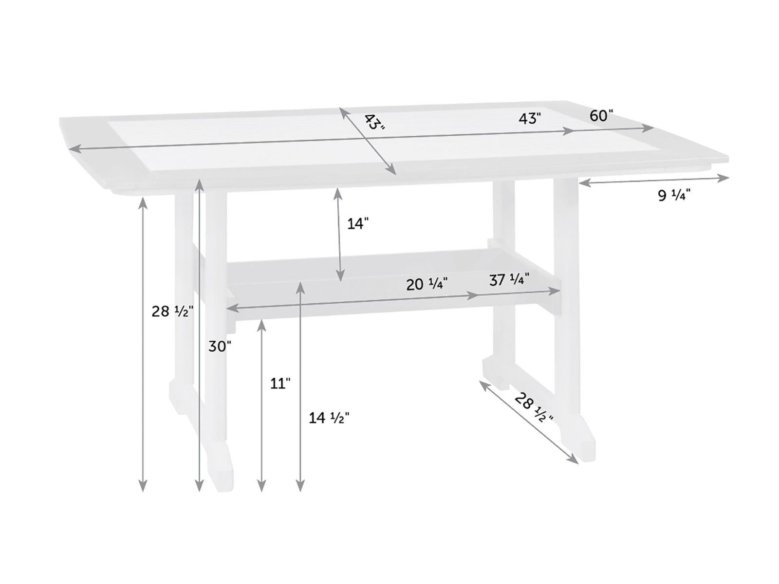 Great Bay Poly Dining Table