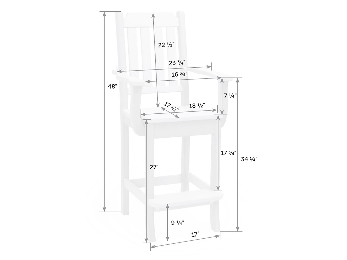 Keystone Poly Bar Arm Chair