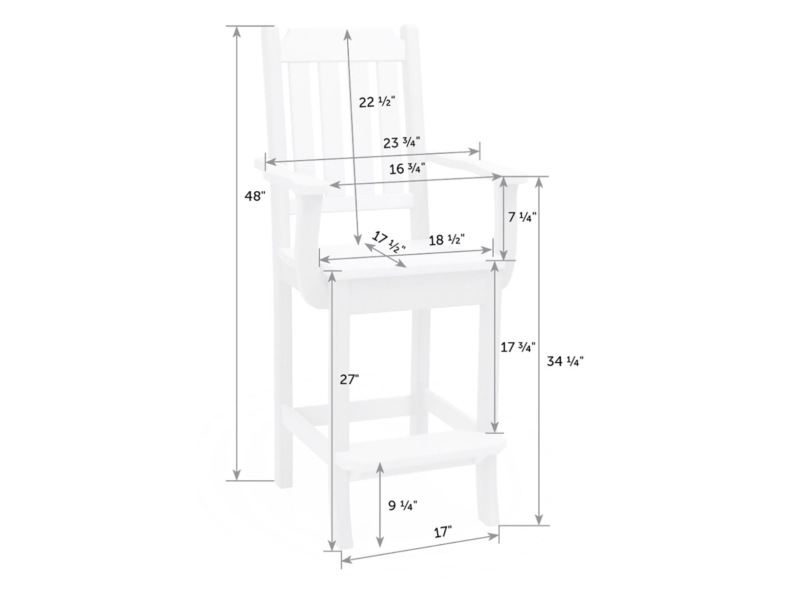 Keystone Poly Bar Arm Chair