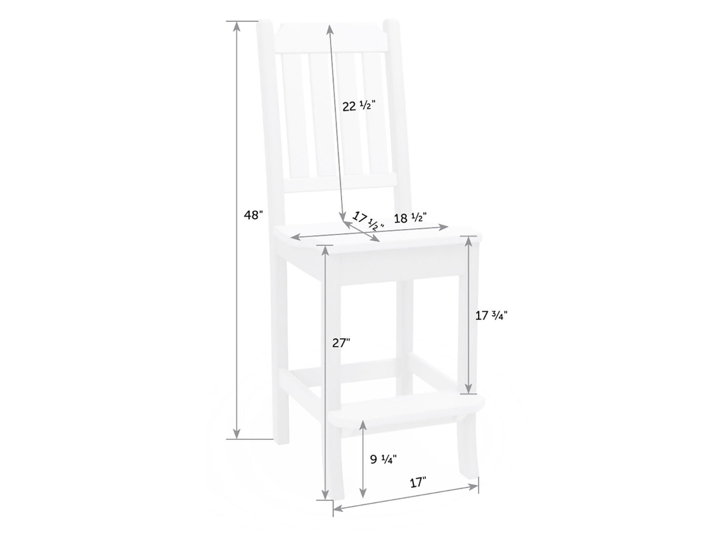 Keystone Poly Bar Chair