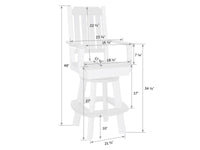 Keystone Poly Bar Swivel Arm Chair