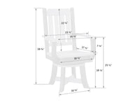 Keystone Poly Swivel Dining Arm Chair