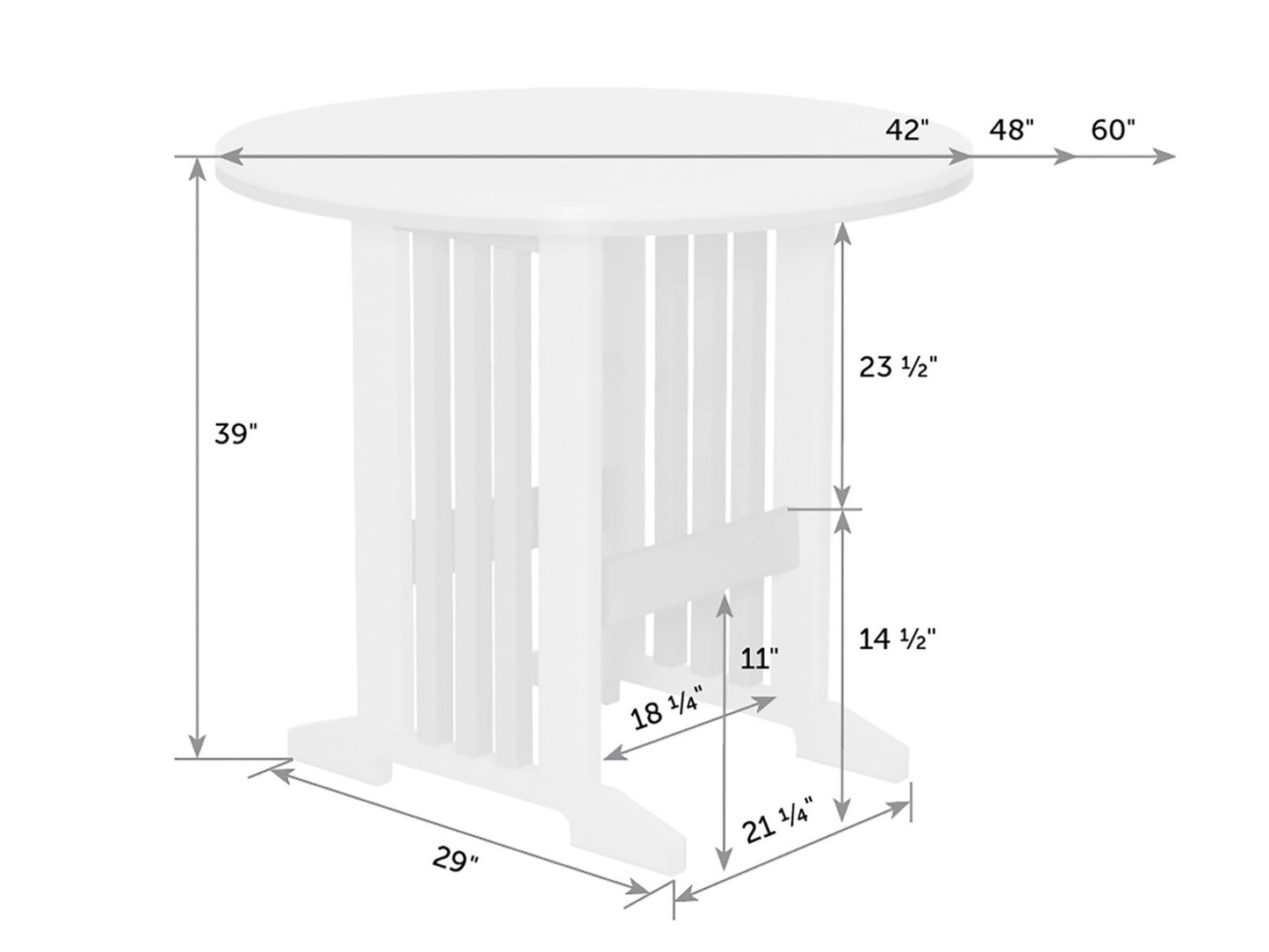 Keystone Round Poly Bar Table