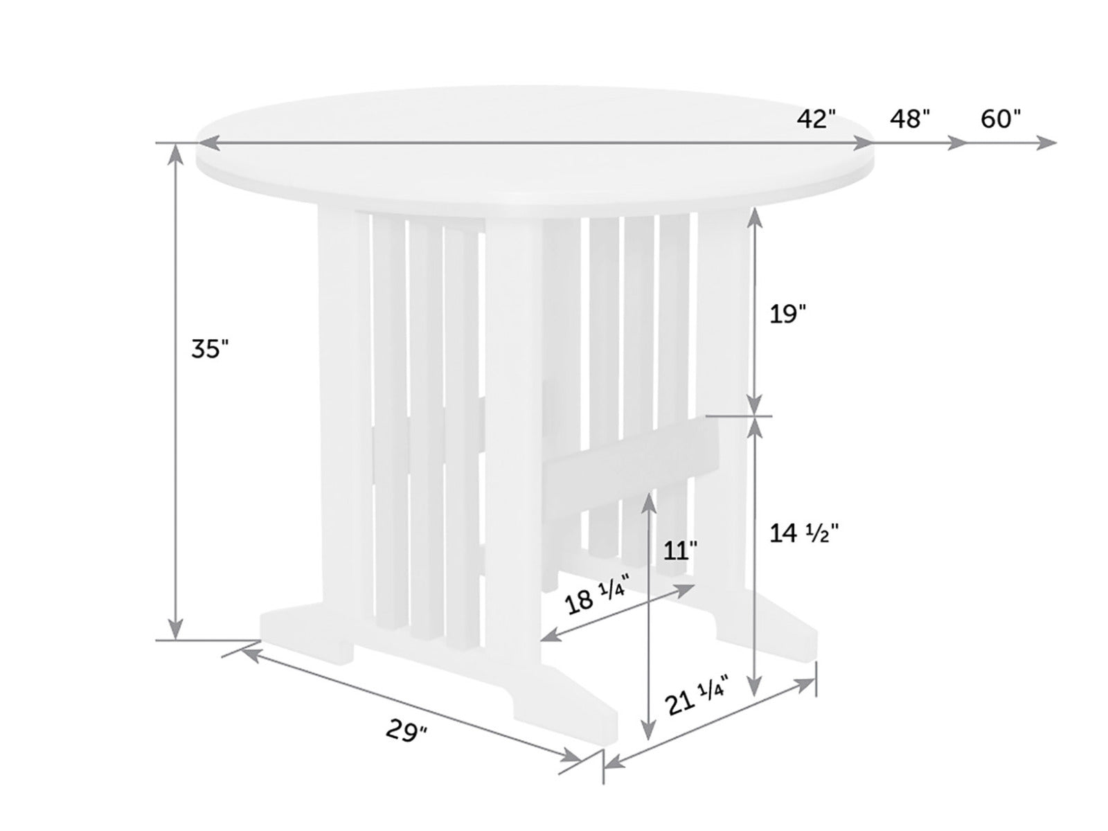 Keystone Round Poly Counter Table