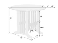 Keystone Round Poly Counter Table