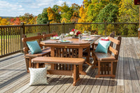 Mission Poly Bench with Back
