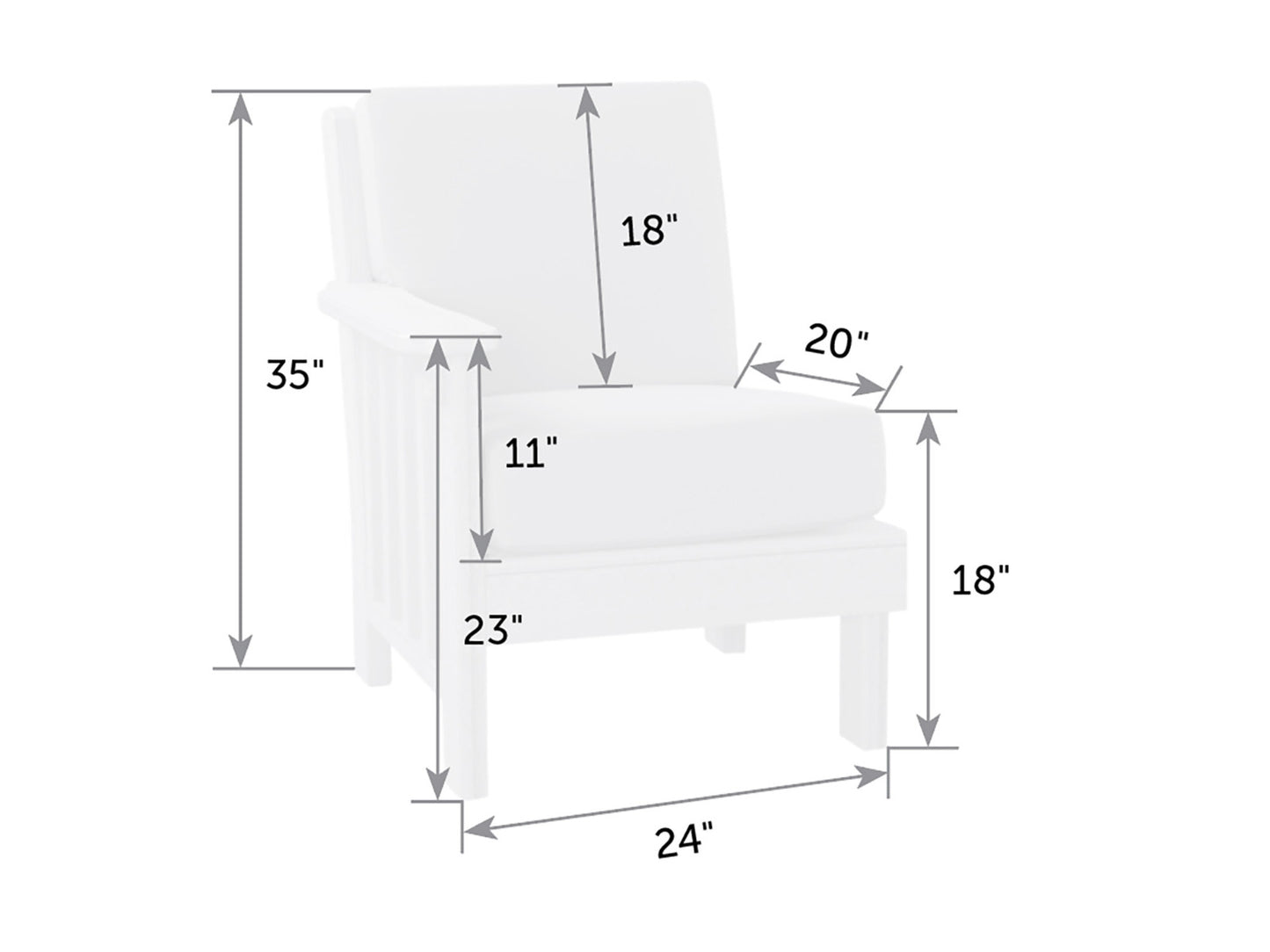 Mission Poly Sectional Chair