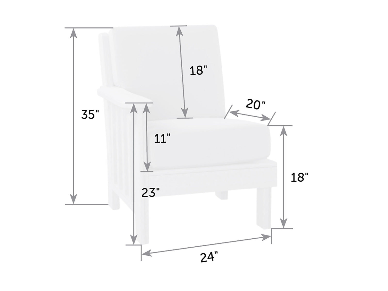 Mission Poly Sectional Chair