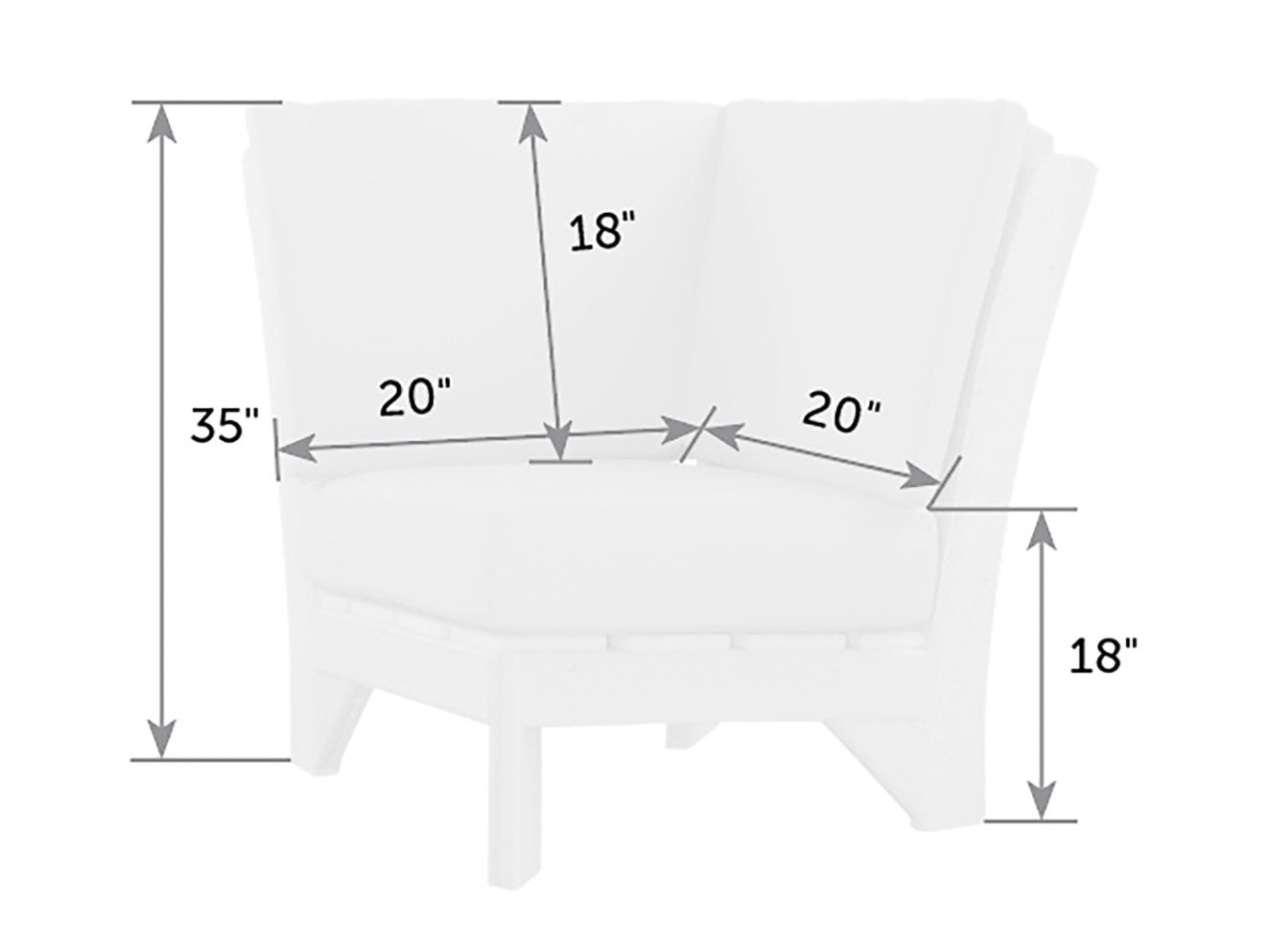 Mission Poly Sectional Corner