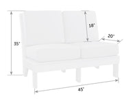 Mission Poly Sectional Armless Loveseat