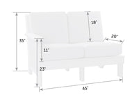 Mission Poly Sectional Loveseat