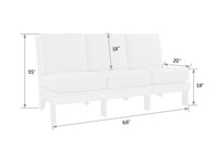 Mission Poly Sectional Armless Sofa