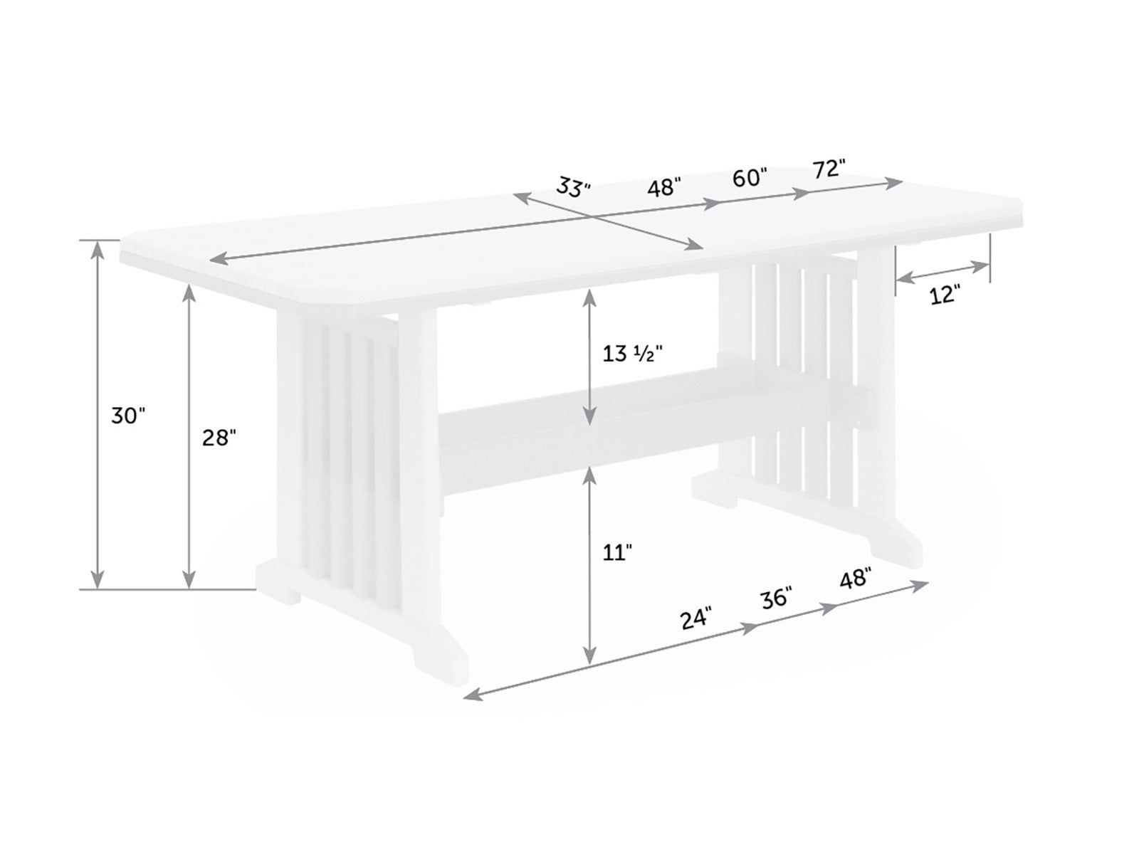 Mission Poly Table