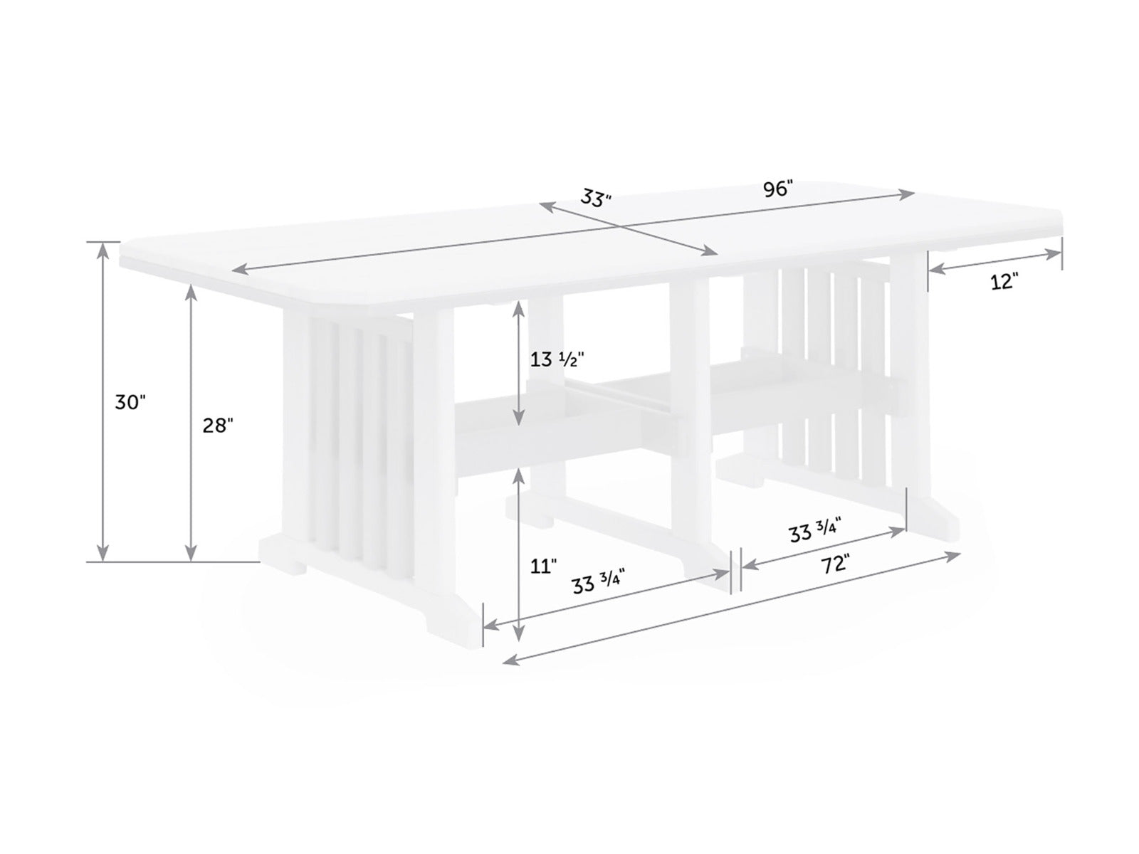 Mission Poly Table